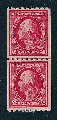 Drbobstamps Us Scott #391 Menthe Hinged Vf Line Pair Timbres Chat 260 $