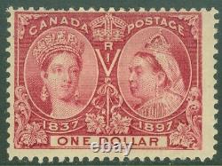 Edw1949sell Canada 1897 Sc #61 Amende, Monnaie Og. 2 Perfs Gorgés En Haut. Chat