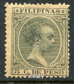 Espagne (philippines) 1892 5c Violet-noir Sg 180 Menthe À Charnières (cat 1 100 £)