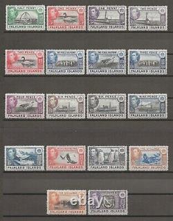 Falkland Îles 1938-50 Sg 146/63 Mint Cat £475