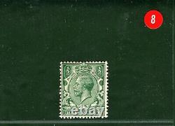 GB Kgv Timbre Sg. 418c 1⁄2d Error No Watermark (1925) Spec N33ga Cat £6,000 Red8