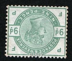 GB Qv 1883 Sg195wi 9d Dull Green Wmk Inversed Fine Mint Charnière Enlevée Cat £2000