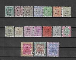 Kenya, Ouganda, Tanganyika 1895/96 SG 49/63 + 55b/57c NEUF Cat £875