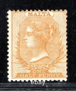 Malta Qv Classic Sg. 12 1⁄2 D Bright Orange-yellow (1880) Menthe MM Cat £275 Pblue26