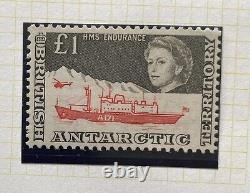TERRITOIRE ANTARCTIQUE BRITANNIQUE QEII SG1-15a, série de 1963-69, neuf avec charnière légère. Valeur catalogue £275.