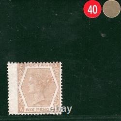 Timbre GB QV SG. 123 6d Pale Buff Plate 11 (AE) (1872) Menthe LMM Cat £1,100 REDG40