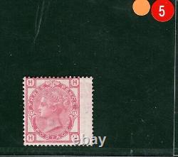 Timbre GB QV SG. 143 3d Rose Plate 17 (HH)(1875) Marge d'aile Mint Cat £525- YOR5