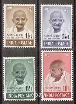 ZAYIX Inde 203-206 MN Ensemble clé Mahatma Gandhi Valeur du catalogue $557.50 1223X0002